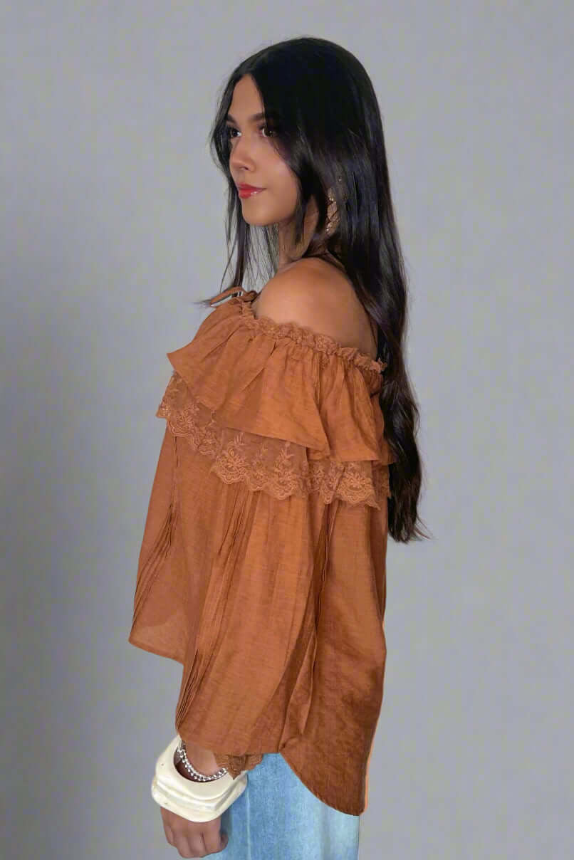 Boho Chic Top side and back.