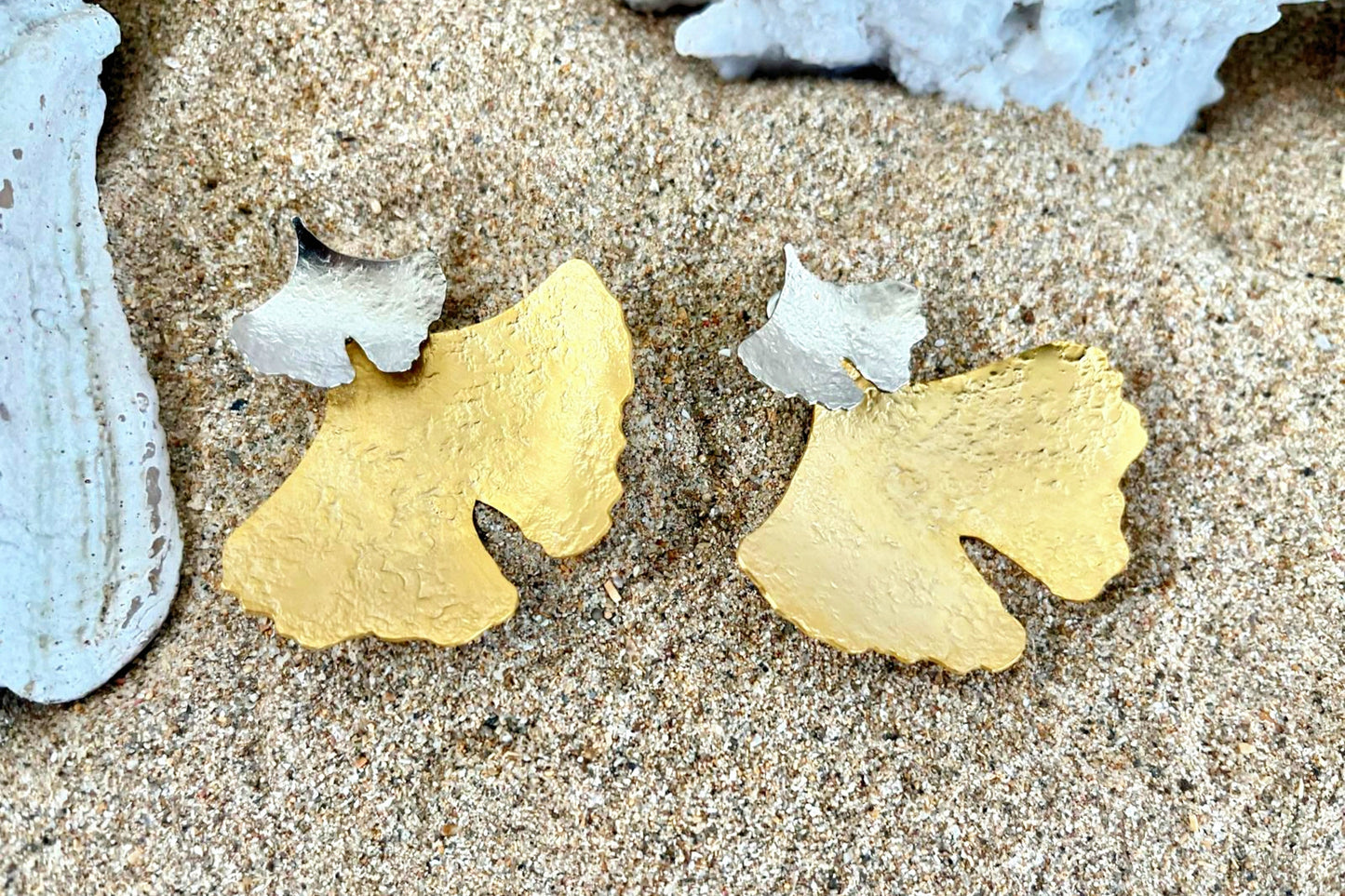 Elegant 18K gold-plated Desert Blossom Earrings from Emirates Collection