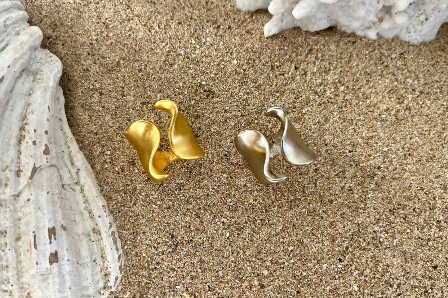 Desert Waves Ring (W) 18K gold-plated