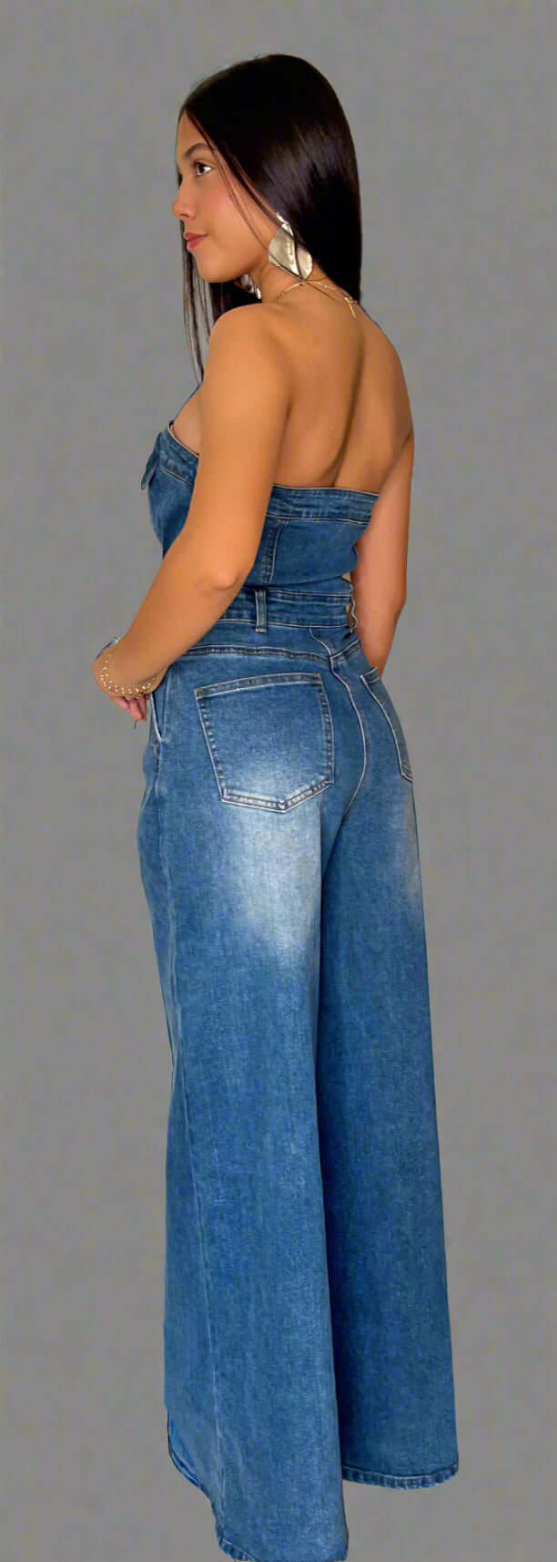 Indigo Jumpsuit rear.