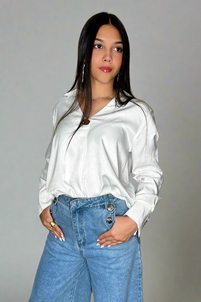 Off White Blouse front.