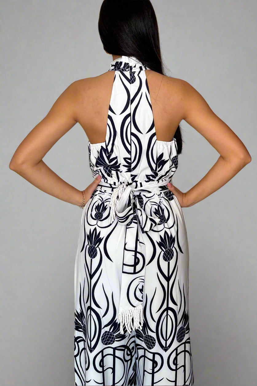 Sohana Jumpsuit with belt rear.