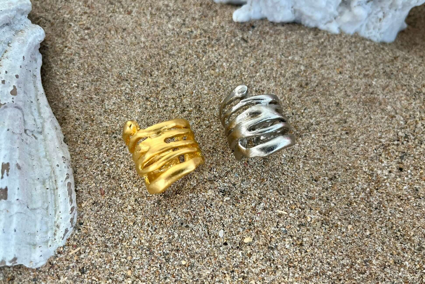 Whispering Sands Ring 18K gold-plated