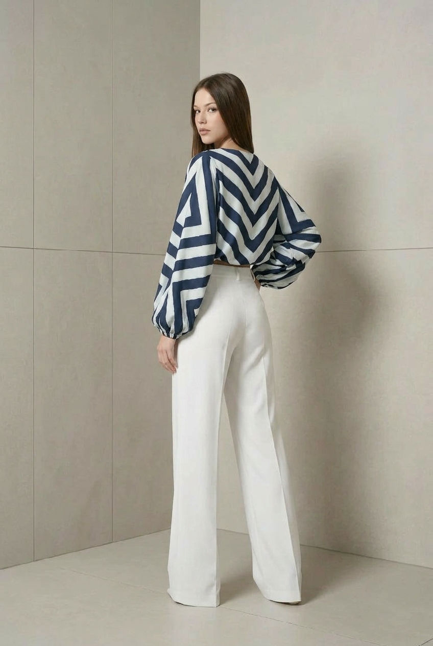 Nautica Chevron Blouse