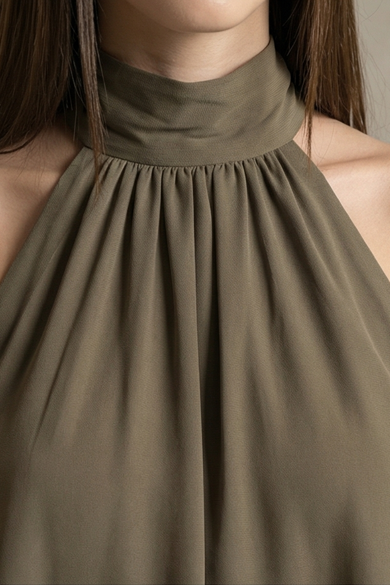 Iza Halter Taupe Top