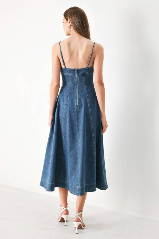 Savannah Denim Midi Dress