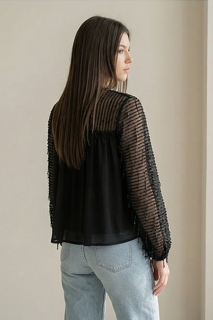 Aria Sheer Texture Blouse