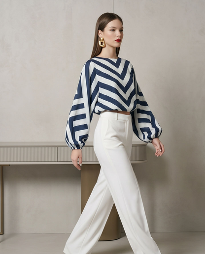 Nautica Chevron Blouse