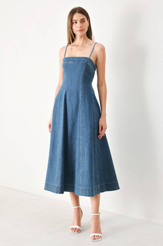 Savannah Denim Midi Dress
