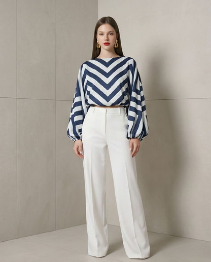 Nautica Chevron Blouse