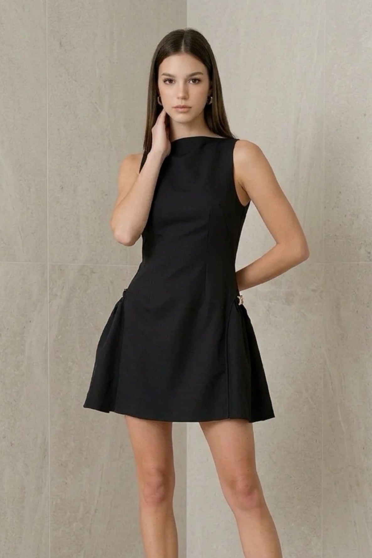 Sienna Pocket Black Dress