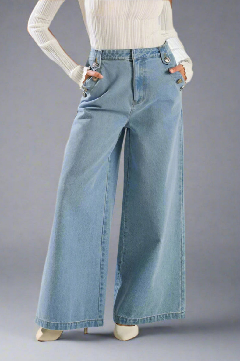 Denim Button-Up Charm