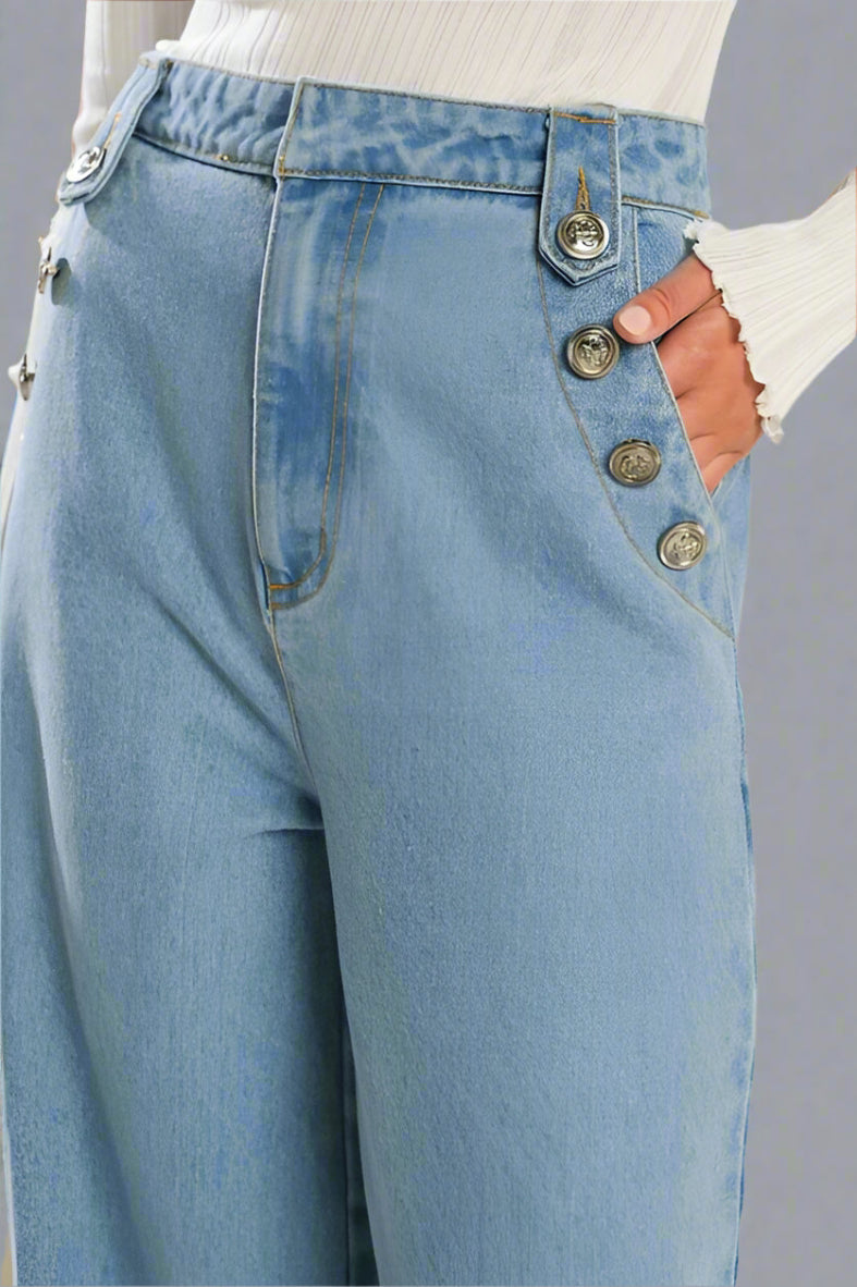 Denim Button-Up Charm