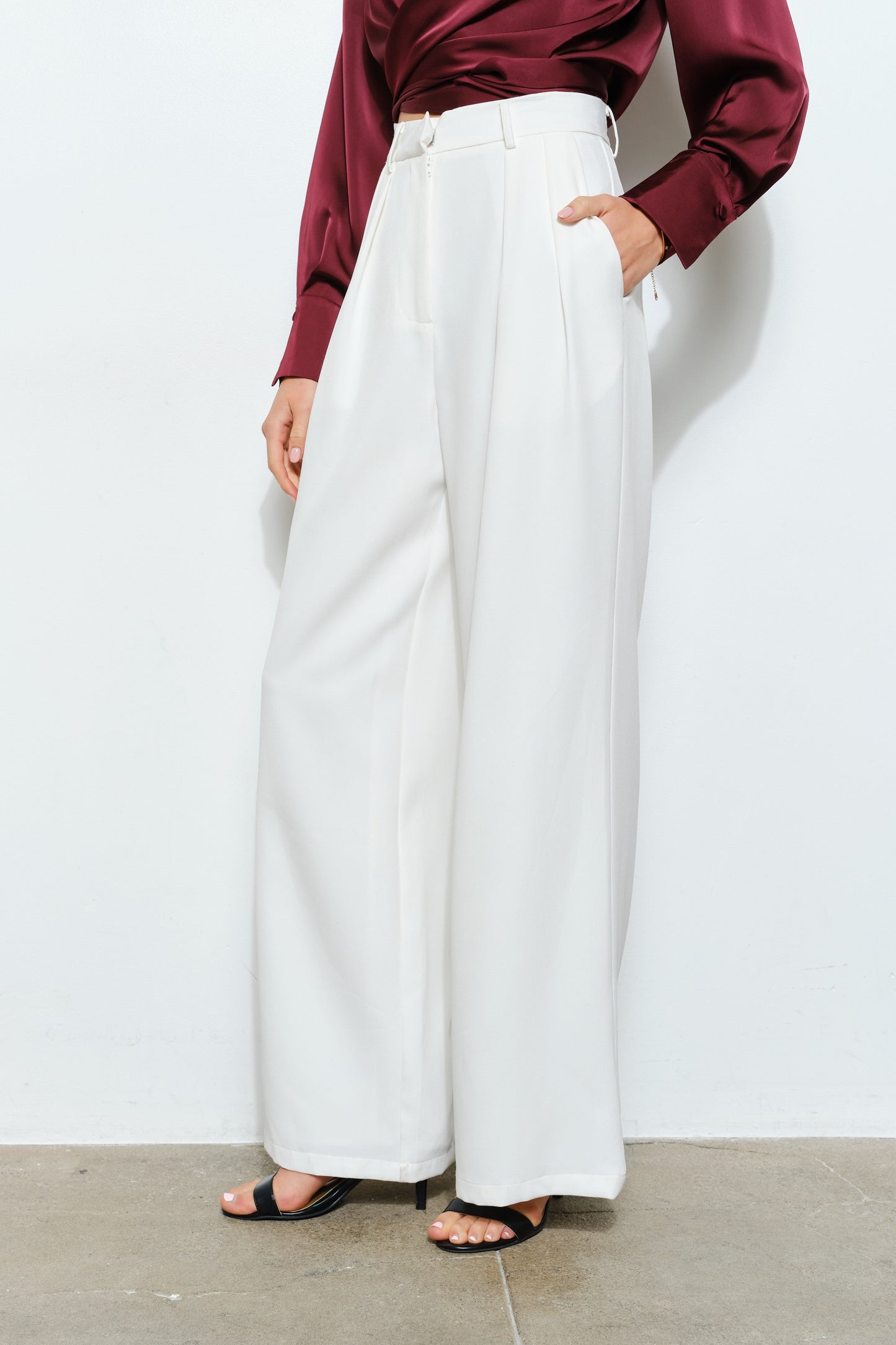White Wide Leg Pant
