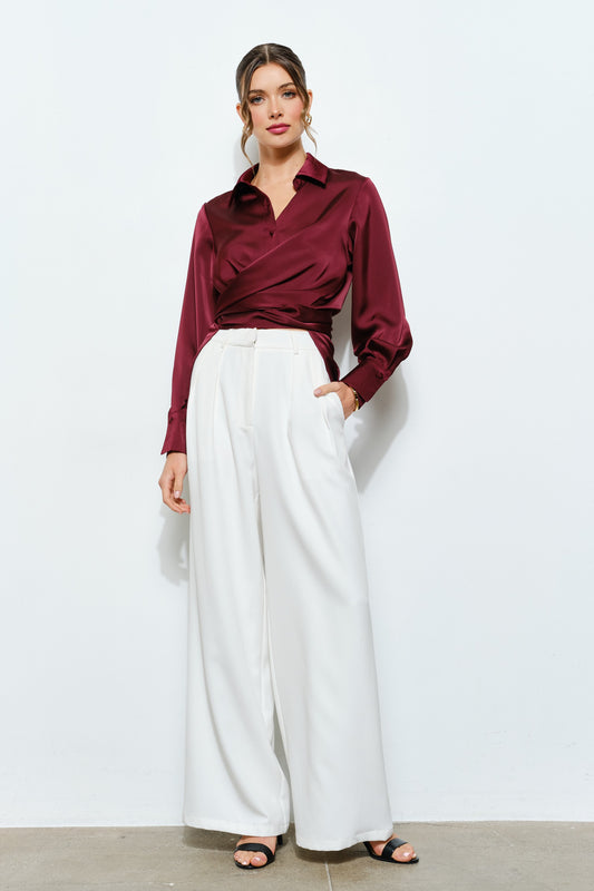 White Wide Leg Pant