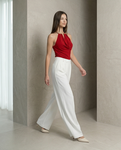 Wide Leg Pant (White)