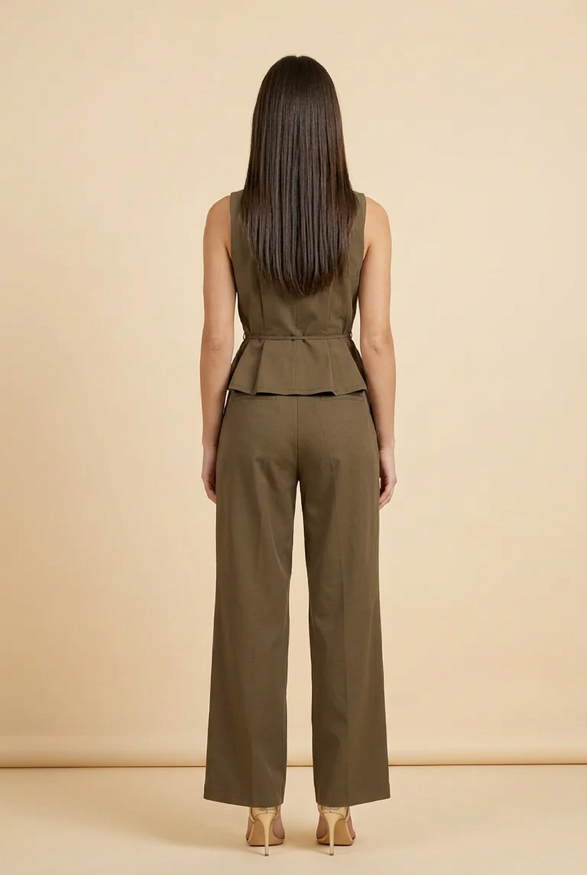 Olive Chic Peplum Set