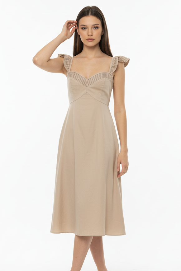 Zoe Maxi Dress (Beige)
