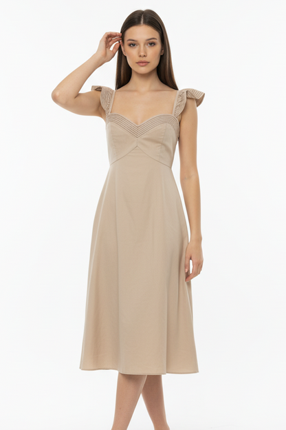 Zoe Maxi Dress (Beige)