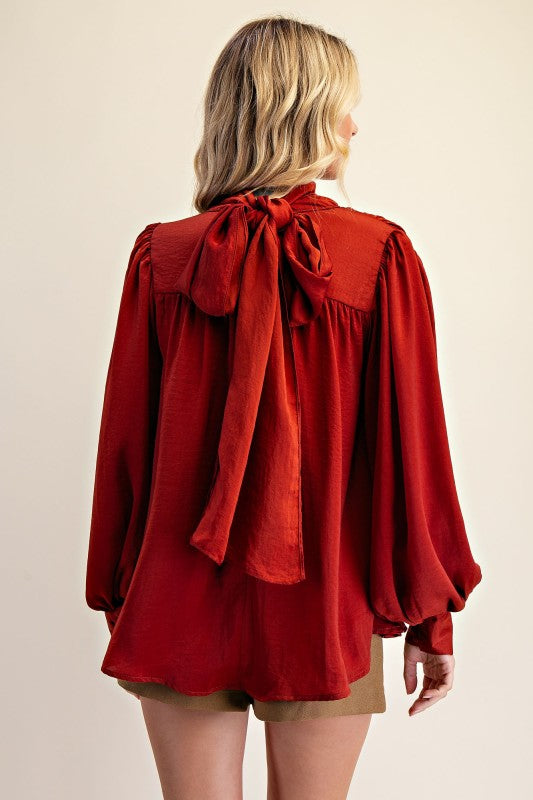 Sienna High Neck Sleeve Blouse