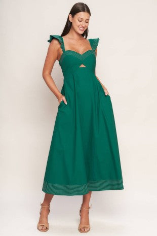 Zoe Green Maxi Dress